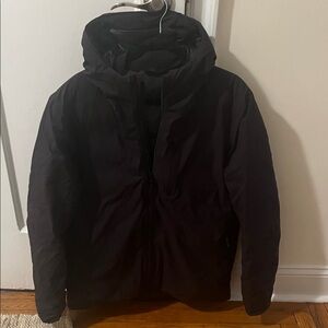 Lululemon Men's down  Black Hooded Winter Jacket size large